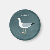 かわいいカモメの名前 マグネット (正面)