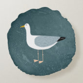 かわいいカモメの名前 ラウンドクッション (裏面)
