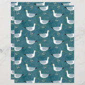 かわいいカモメ両面スクラップブック紙 (正面/裏面)