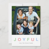 かわいいカラフルうれしそうな写モダン真 シーズンカード (正面)