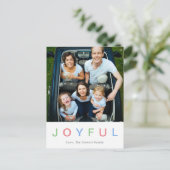 かわいいカラフルうれしそうな写モダン真 シーズンポストカード (スタンド正面)