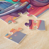 かわいいカラフルおもちゃ車 ジグソーパズル (側面)