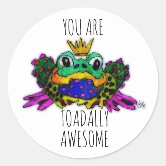 かわいいカラフルし、全素晴らし体 ラウンドシール (正面)