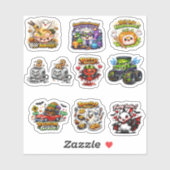 かわいいカラフルちびハロウィンフード シール (シート)