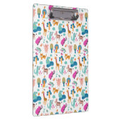 かわいいカラフルとジャングルの動物のパターン クリップボード (右)