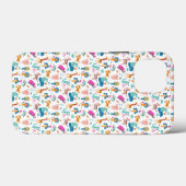 かわいいカラフルとジャングルの動物のパターン Case-Mate iPhoneケース (裏面 (横))