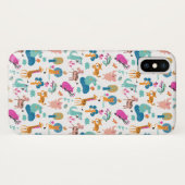 かわいいカラフルとジャングルの動物のパターン Case-Mate iPhoneケース (裏面(横))