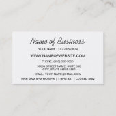 かわいいカラフルとスターズベビーシッター気に子 名刺 (裏面)