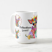 かわいいカラフルとチワホア恋人の品揃えマグ コーヒーマグカップ (正面左)