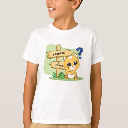 かわいいカラフルと動物の子供へ贈り物 Tシャツ (正面)