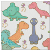 かわいいカラフルと漫画の恐竜ID459 ファブリック (クローズアップ)