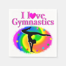 かわいいカラフルと私は体操デザイン スタンダードカクテルナプキン