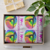 かわいいカラフルと私は体操デザイン 薄葉紙 (ギフト)