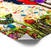 かわいいカラフルと羊のポスター – 10" x 8" ポスター (角)