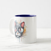 かわいいカラフルと：新しいマお気に入りのグが待つ！ ツートーンマグカップ (正面左)