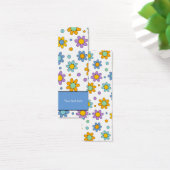 かわいいカラフルなお花のしおりデザイン (デスク)