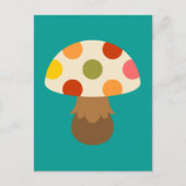 かわいいカラフルなきのこのポストカード ポストカード (正面)