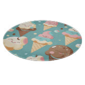 かわいいカラフルなアイスクリーム カッティングボード (角)