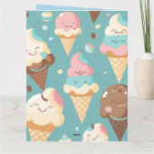 かわいいカラフルなアイスクリーム カード (裏面)