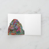 かわいいカラフルなイングリッシュ・セッターのグリーティングカード サンキューカード (内部)