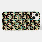 かわいいカラフルなインドの象のパターン Case-Mate iPhoneケース (裏面 (横))