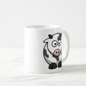 かわいいカラフルなキャラクターの乳牛 コーヒーマグカップ (正面右)