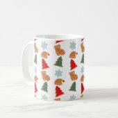かわいいカラフルなクッキーパターン クリスマスキッズ コーヒーマグカップ (正面左)
