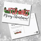 かわいいカラフルなクリスマス シーズンポストカード