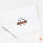 かわいいカラフルなクリスマス ラウンドシール (封筒)