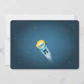 かわいいカラフルなスーパーヒーローの誕生日パーティー 招待状 (裏面)