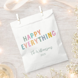 かわいいカラフルなタイポグラフィ Happy Everything カスタム フェイバーバッグ