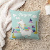 かわいいカラフルなデザートアルパカのベビー・キッズルーム クッション (ブランケット)