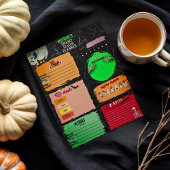 かわいいカラフルなハロウィンの印刷可能な子供用プランナー 招待状