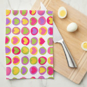 かわいいカラフルなハートのキッチンタオル キッチンタオル (四つ折り)