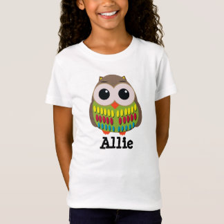 かわいいカラフルなフクロウの子供用Tシャツ Tシャツ