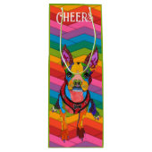 かわいいカラフルなボストンテリア ギフトバッグ (正面)