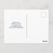 かわいいカラフルなマカロン柄のサンキュー ポストカード (裏面)