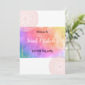 かわいいカラフルなマンダラオーダーメイド誕生日招待状 招待状 (スタンド正面)