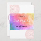 かわいいカラフルなマンダラオーダーメイド誕生日招待状 招待状 (正面/裏面)