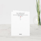 かわいいカラフルなモルモットのグリーティングカード サンキューカード (裏面)