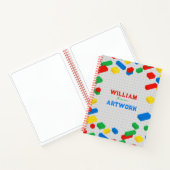 かわいいカラフルなレンガ建築ブロック子供アートワーク ノートブック (内部)