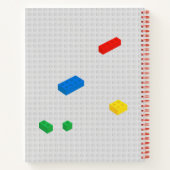かわいいカラフルなレンガ建築ブロック子供アートワーク ノートブック (裏面)