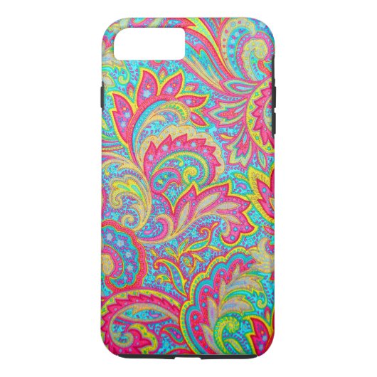 かわいいカラフルなヴィンテージの花柄デザイン Case-Mate iPhoneケース (裏面)