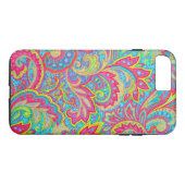 かわいいカラフルなヴィンテージの花柄デザイン Case-Mate iPhoneケース (裏面(横))