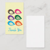 かわいいカラフルな変わった鳥 ノートカード (正面/裏面)