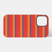 かわいいカラフルな夏のストライプ iPhoneケース (裏面横)