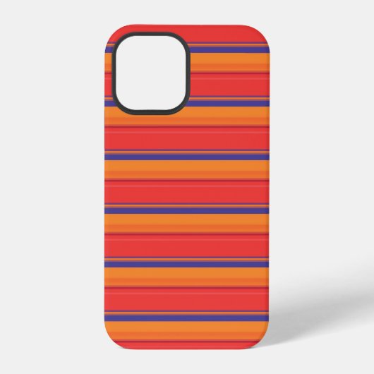 かわいいカラフルな夏のストライプ iPhoneケース (裏面)