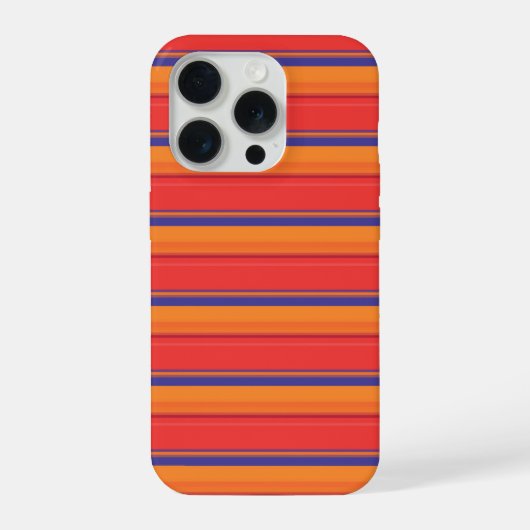 かわいいカラフルな夏のストライプ iPhoneケース (裏面)
