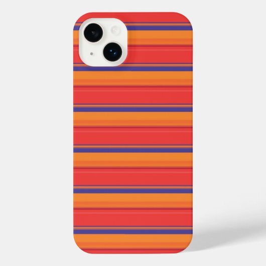 かわいいカラフルな夏のストライプ iPhoneケース (裏面)