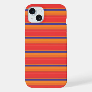 かわいいカラフルな夏のストライプ iPhone 15 PLUSケース